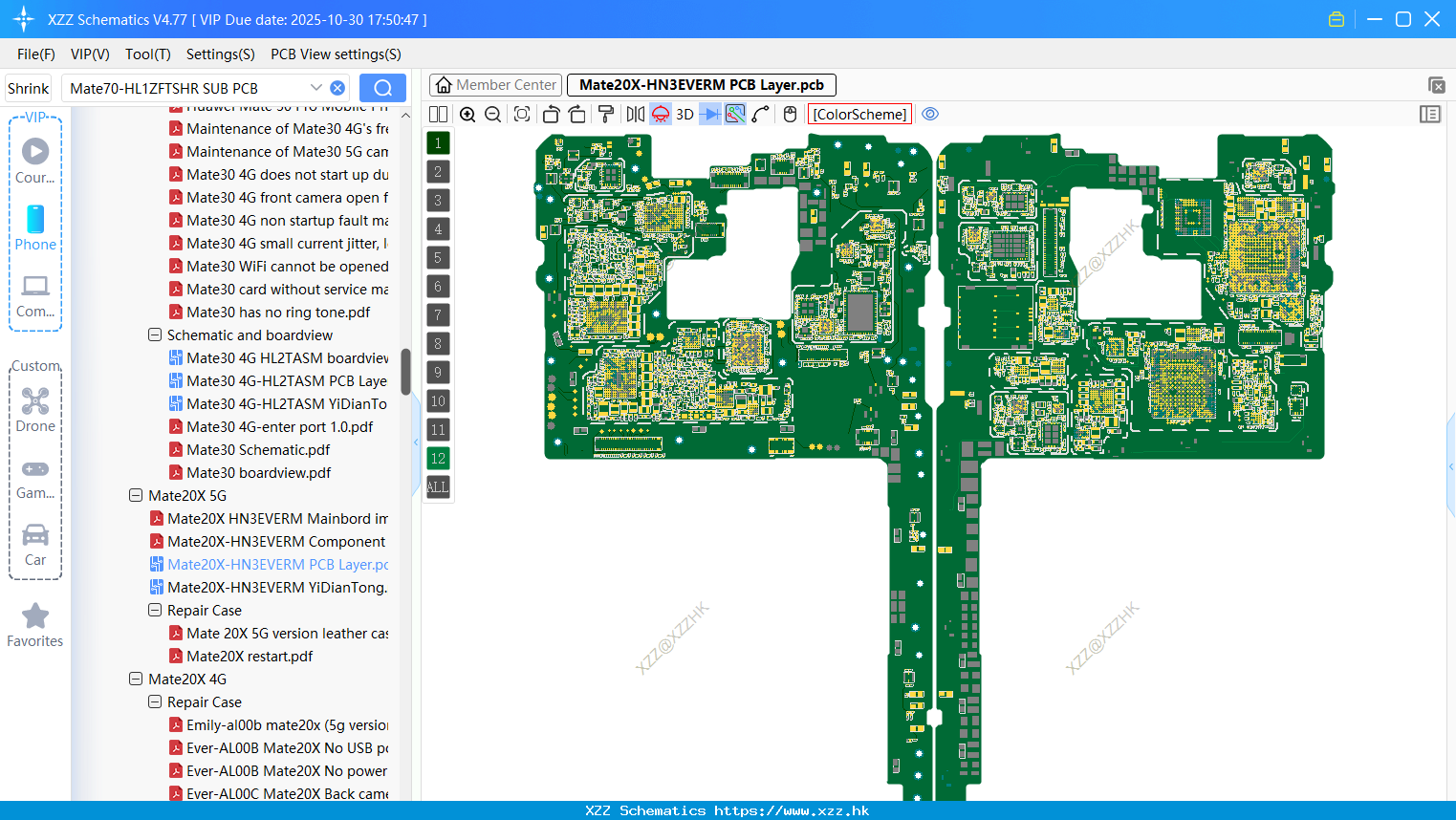 Huawei Mate20X-HN3EVERM PCB Layer